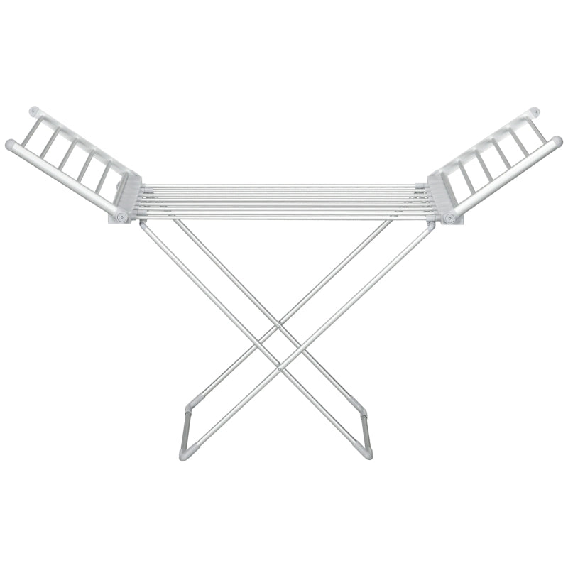 STENDIBIANCHERIA ELETTRICO PIEGHEVOLE 144x53x91 cm Alluminio Argento