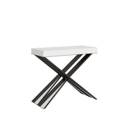 Consolle Allungabile in Legno e Ferro H77x40x90/300cm Diago Bianco Frassino Classica