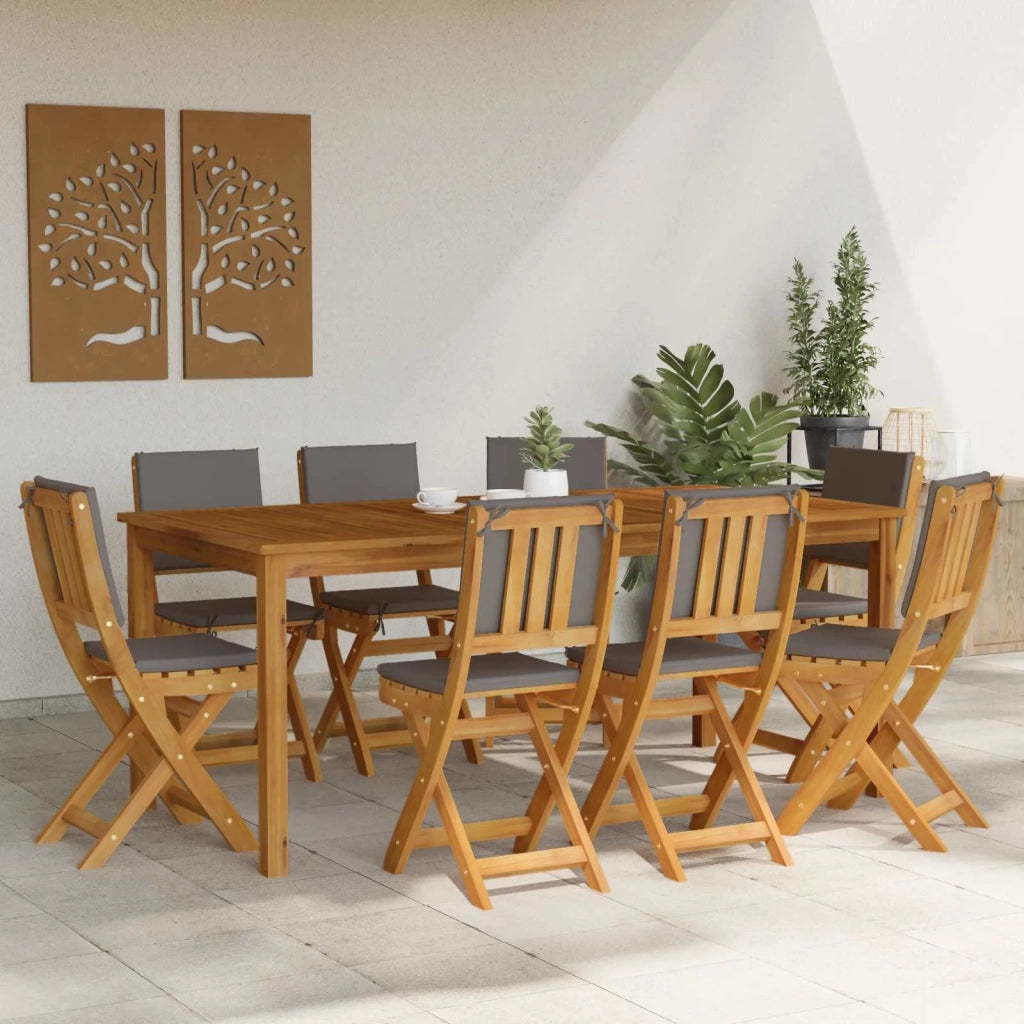 Sedie Bistro da Giardino 8 pcs Grigio Scuro 38 x 46 x 85 cm