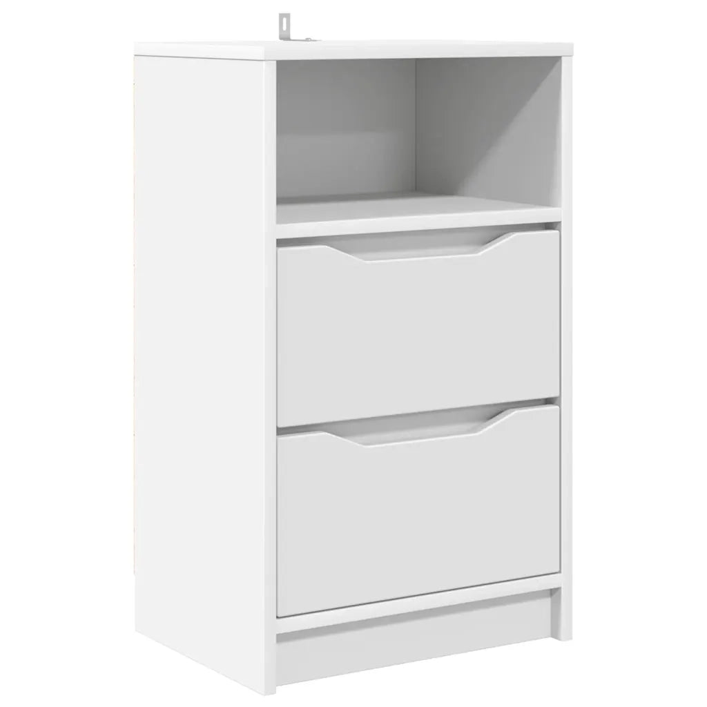 Comodino con cassetto-Tavolino da notte Bianco 40 x 30 x 467 cm Legno multistrato