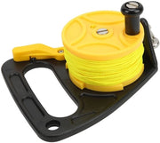Reattivo per immersioni con blocco del pollice - Rullo per immersioni - Snorkeling - Sport acquatici - Immersione - Cavo di 46m - Rullo per immersioni con fune