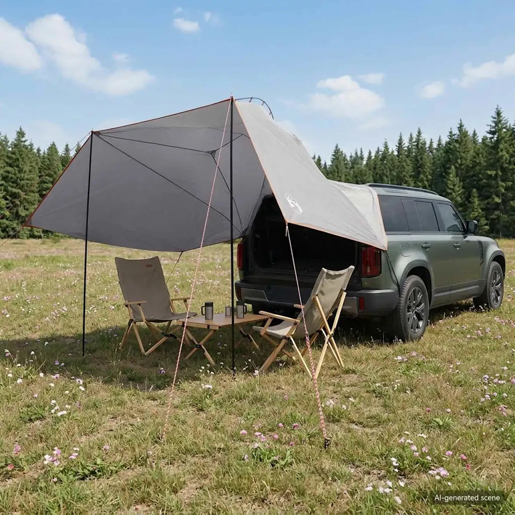 Tenda da auto con tetto Grigio e arancione 350 x 250 cm 42028553