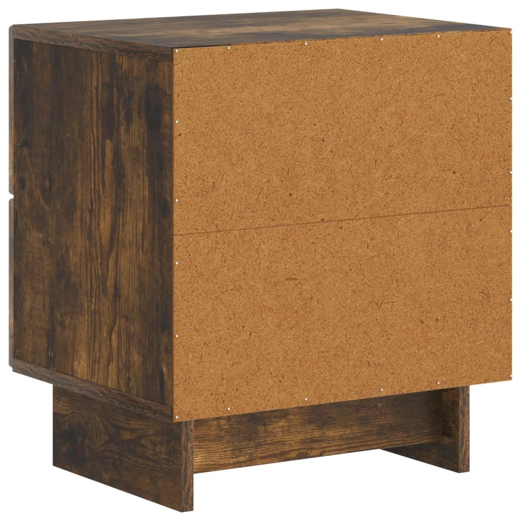 Comodino | Armadio da Notte | Mobiletto da notte con cassetto Rovere Fumo 43 x 34,5 x 47,5 cm