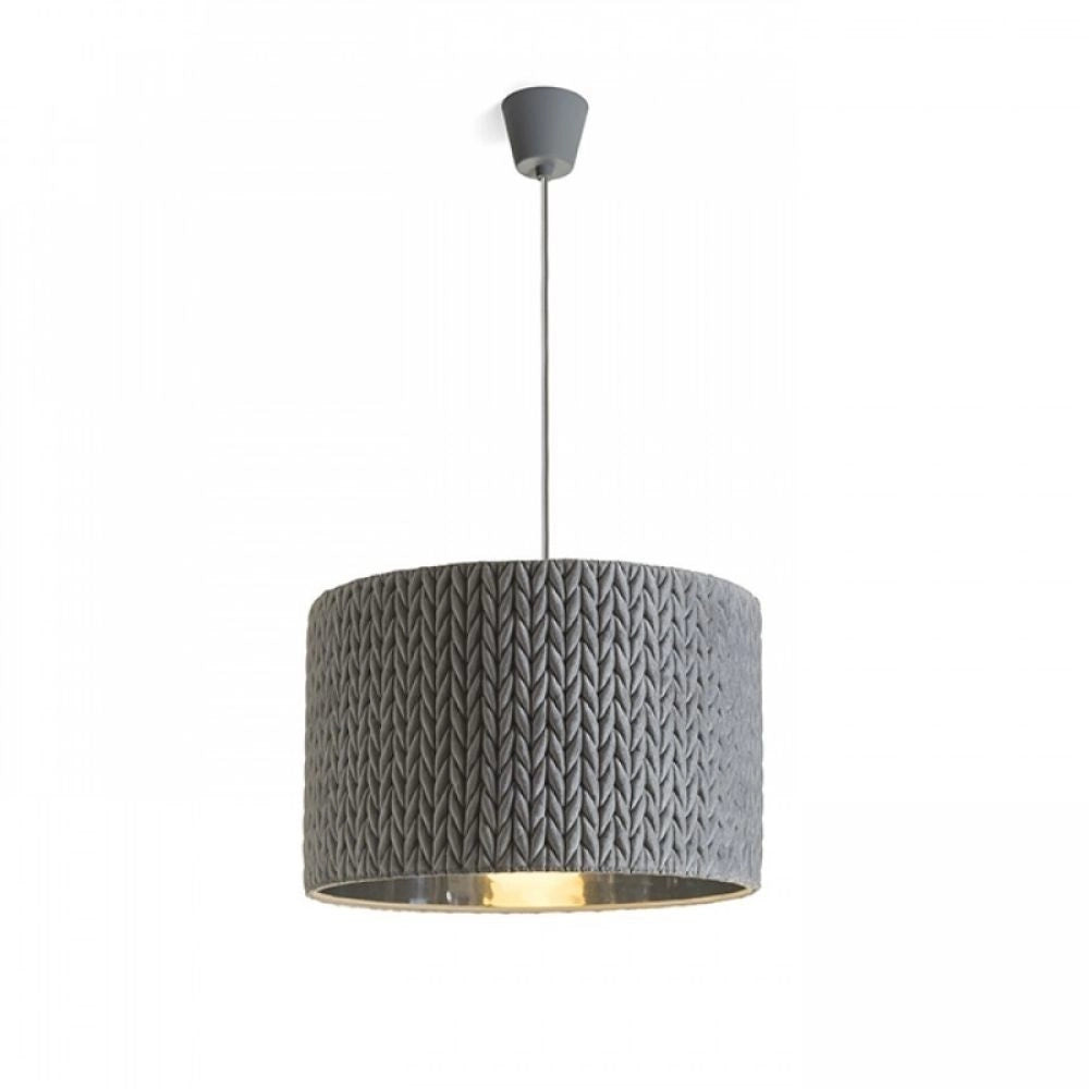 Lampadario AINO 40 a sospensione grigio cromo 230V E27 28W