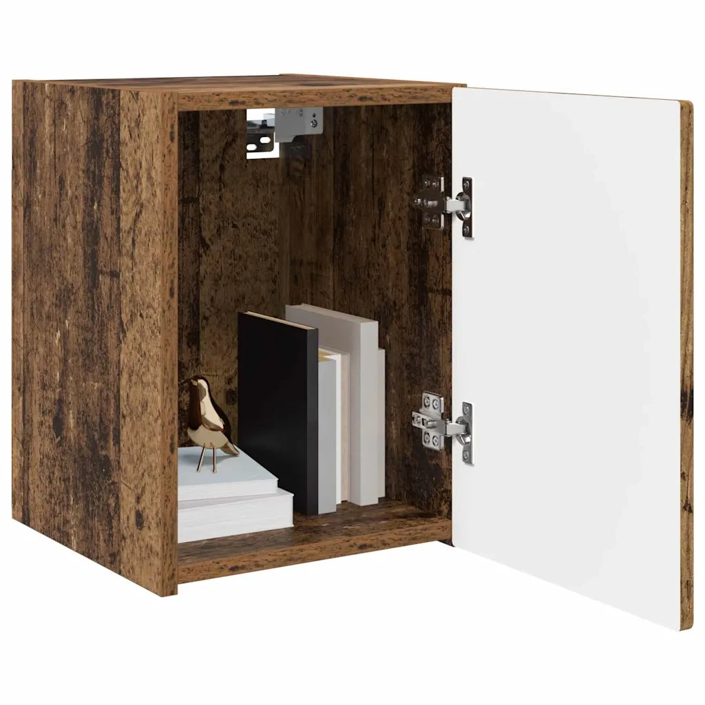 Mobile TV da parete 2 pz-Set di 2 Mobile TV a Muro-Credenza TV Legno vecchio 30 x 31 x 40 cm