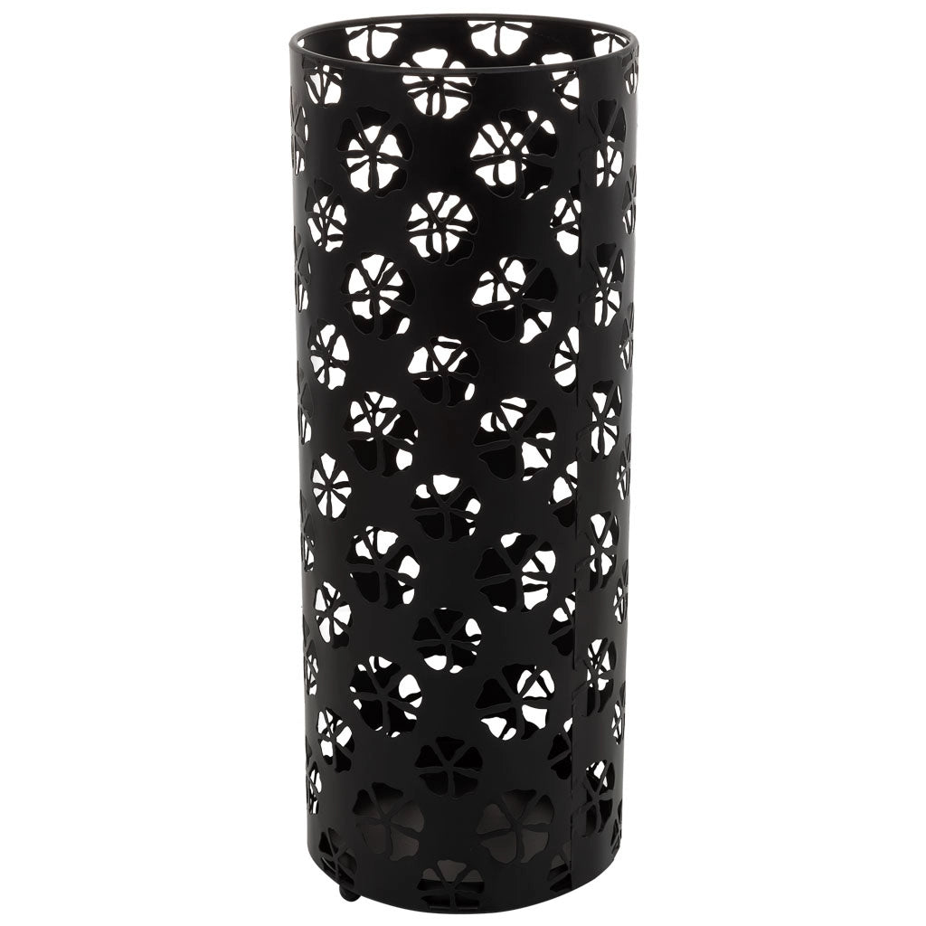Portaombrelli tondo in metallo nero d20x50h