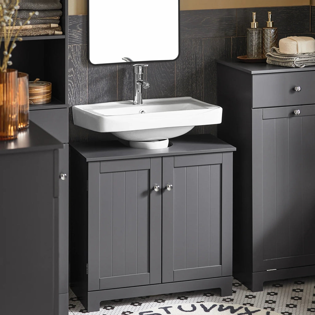 Mobile Sottolavabo Per Bagno Con 2 Ante L60*P30*A60 Cm, BZR18-II-DG SoBuy