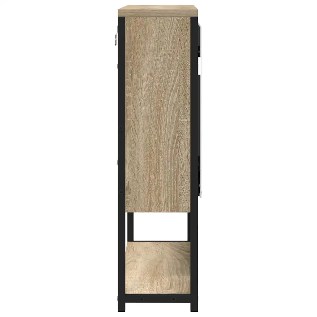 Specchio da bagno con lo scaffale-Mensola con Specchio Beige 60 x 16 x 60 cm