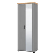 Coggiola, Mobile da Ingresso Specchio Incluso, 75x41x194.5h cm Grigio