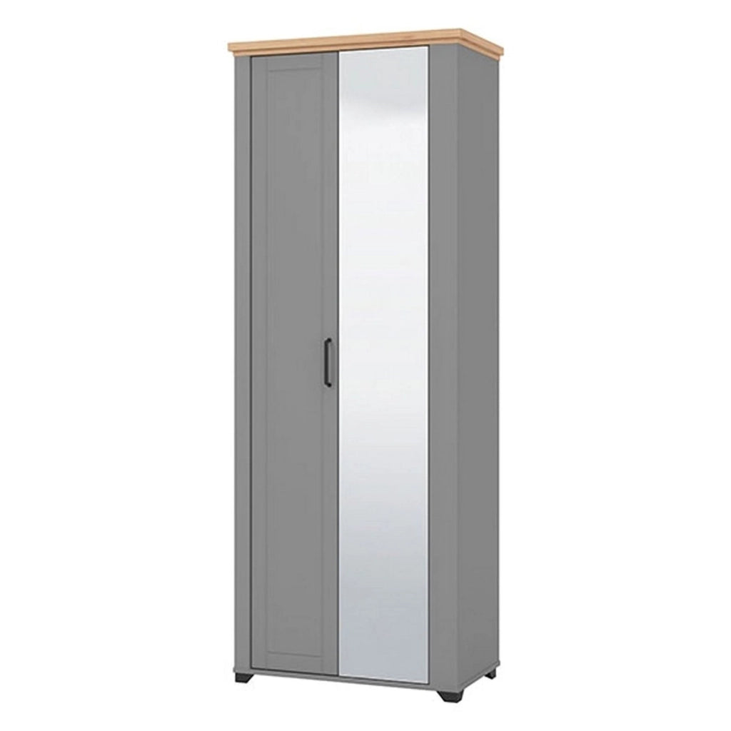 Coggiola, Mobile da Ingresso Specchio Incluso, 75x41x194.5h cm Grigio