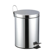 Set di 6 Porta Rifiuti A Pedale 5lit Acciaio Con Chiusura Soft