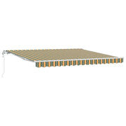 Tettuccio Elettrico Retrattile Verde e giallo 400 × 300 cm 3330705