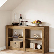 Tavolo consolle 3 ripiani aperti in MDF marrone 150 x 35 x 85 cm
