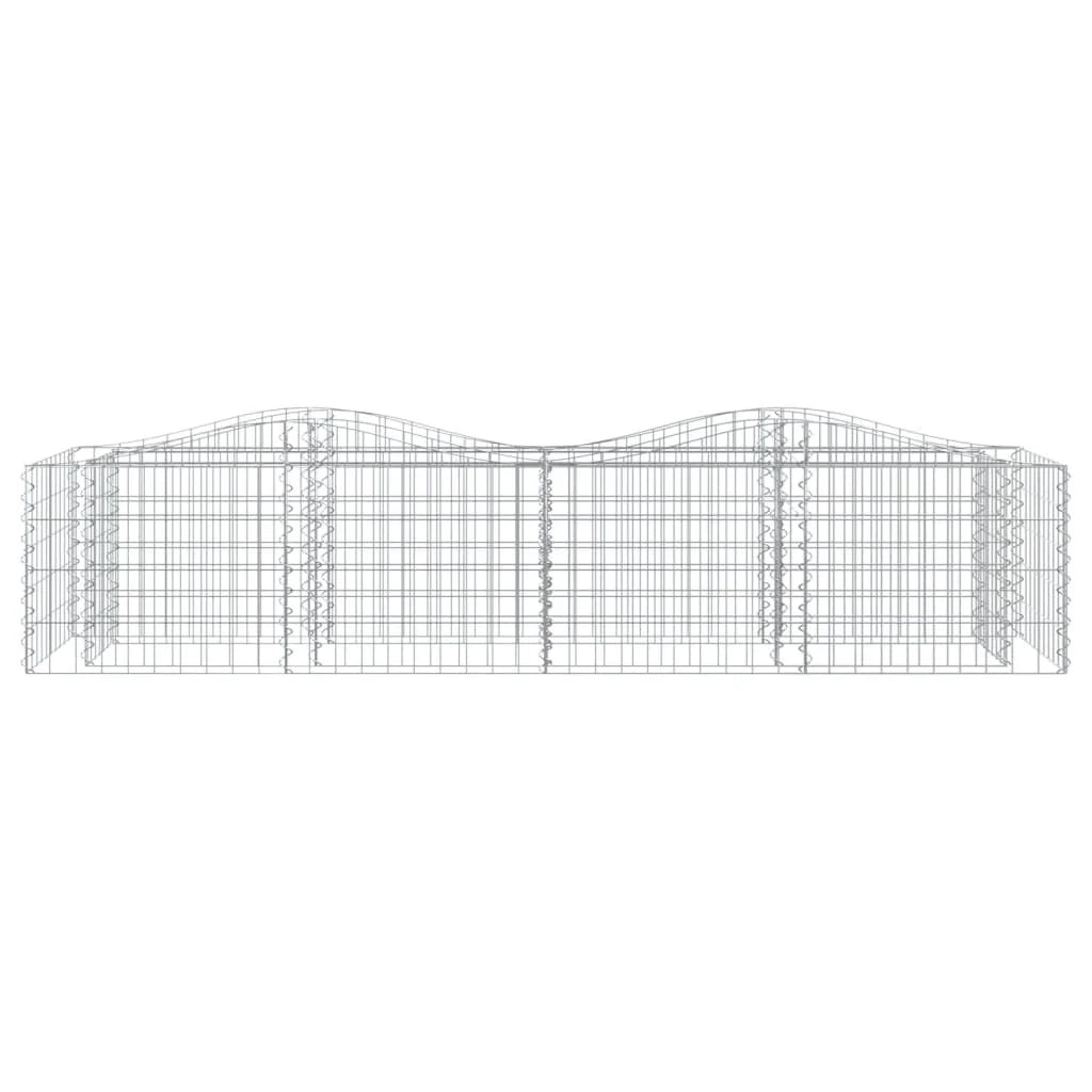 Gabbione rialzato ad arco 200 x 50 x 50 cm ferro zincato argento 02_0039933