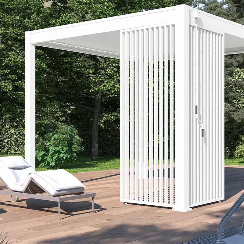 Pannello frangivista con lamelle verticali 1M OmbrÃ©a - Bianco