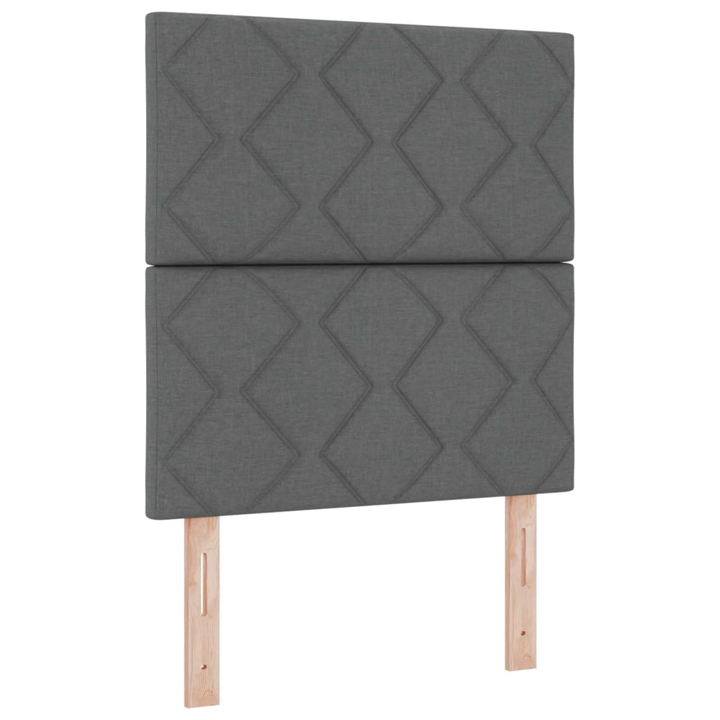 Letto box spring con materasso Grigio Scuro 80 x 200 cm Tessuto 3455225