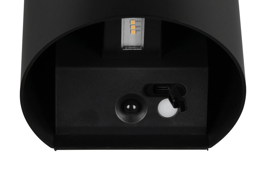 Applique esterna LED 1W nera semicircolare PIR GENIE RL