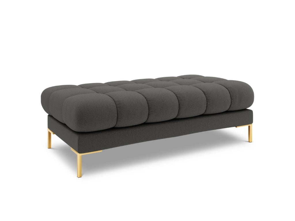 Cosmopolitan Design - Panca "Bali" 2 posti in tessuto strutturato grigio scuro 