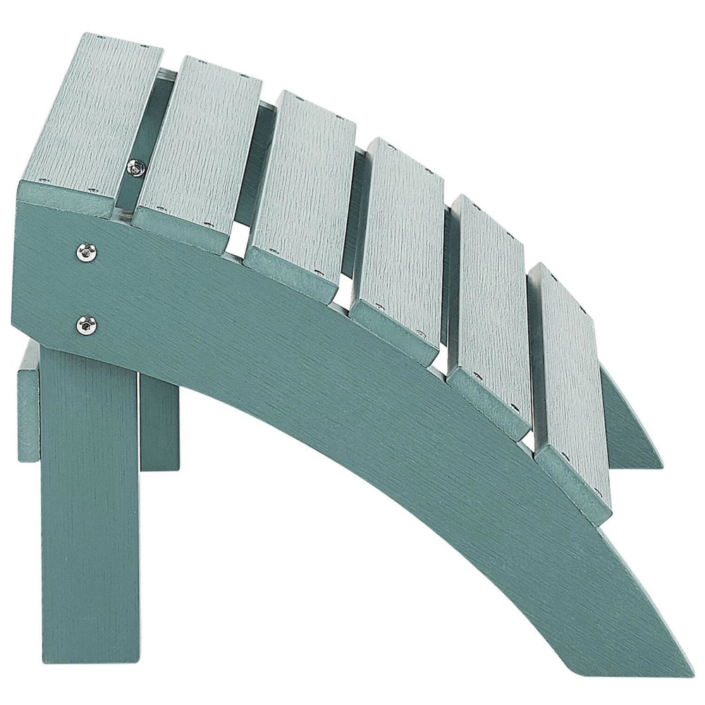 Poggiapiedi da giardino in plastica turchese in legno resistente agli agenti atmosferici a doghe in stile moderno