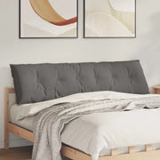 Cuscino per Schiena Grigio chiaro 180 x 50 cm Tessuto in Cords 42014951