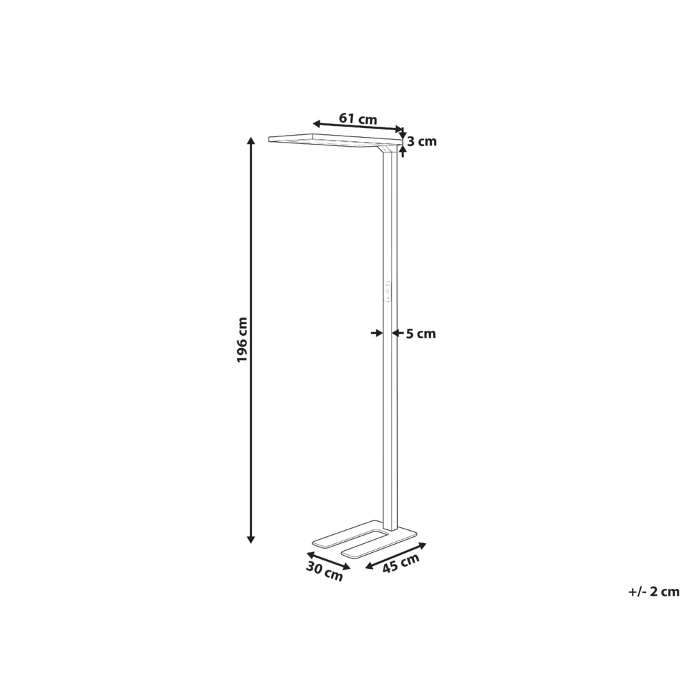 Lampada LED da terra in alluminio nero altezza 196 cm Interruttore a sfioramento Dimmerabile Sensore Illuminazione moderna Home Office