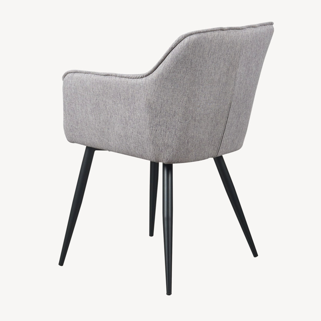 Set di 2 Sedie per Sala Pranzo Birmingham in Tessuto Grigio [en.casa]