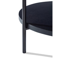 Tavolino moderno a due livelli - Xylo - 44x44x48 cm - Legno e ferro