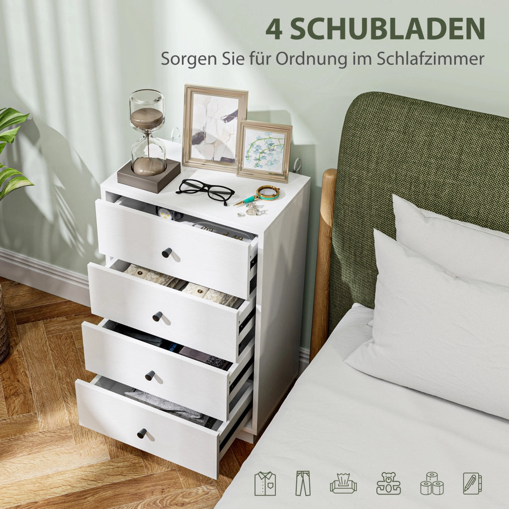 Cassettiera 7 Cassetti Moderna ¨C zephmum ¨C 47x29x75 cm Bianco