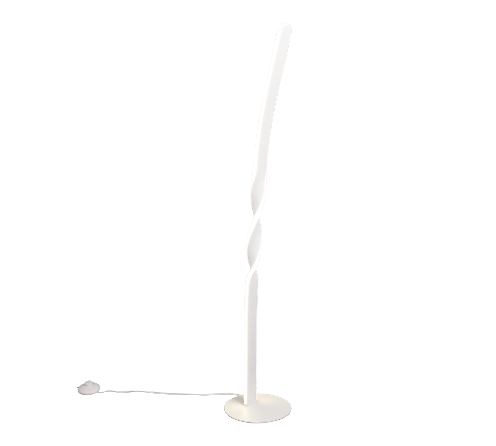 Piantana LED, metallo, bianco, H 110 cm, Ginko