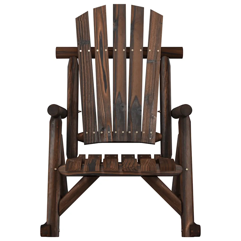 Sedia da patio-Sedia a Dondolo Giardino 69x96x101cm Legno Massello Abete Rosso