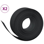 Bordature da Giardino 2 pz Nere 10 m 20 cm in Polietilene CFW2293698