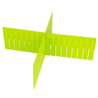 Set 2 Divisori Organizer 130x435mm Componibili per Cassetti in Plastica Verde