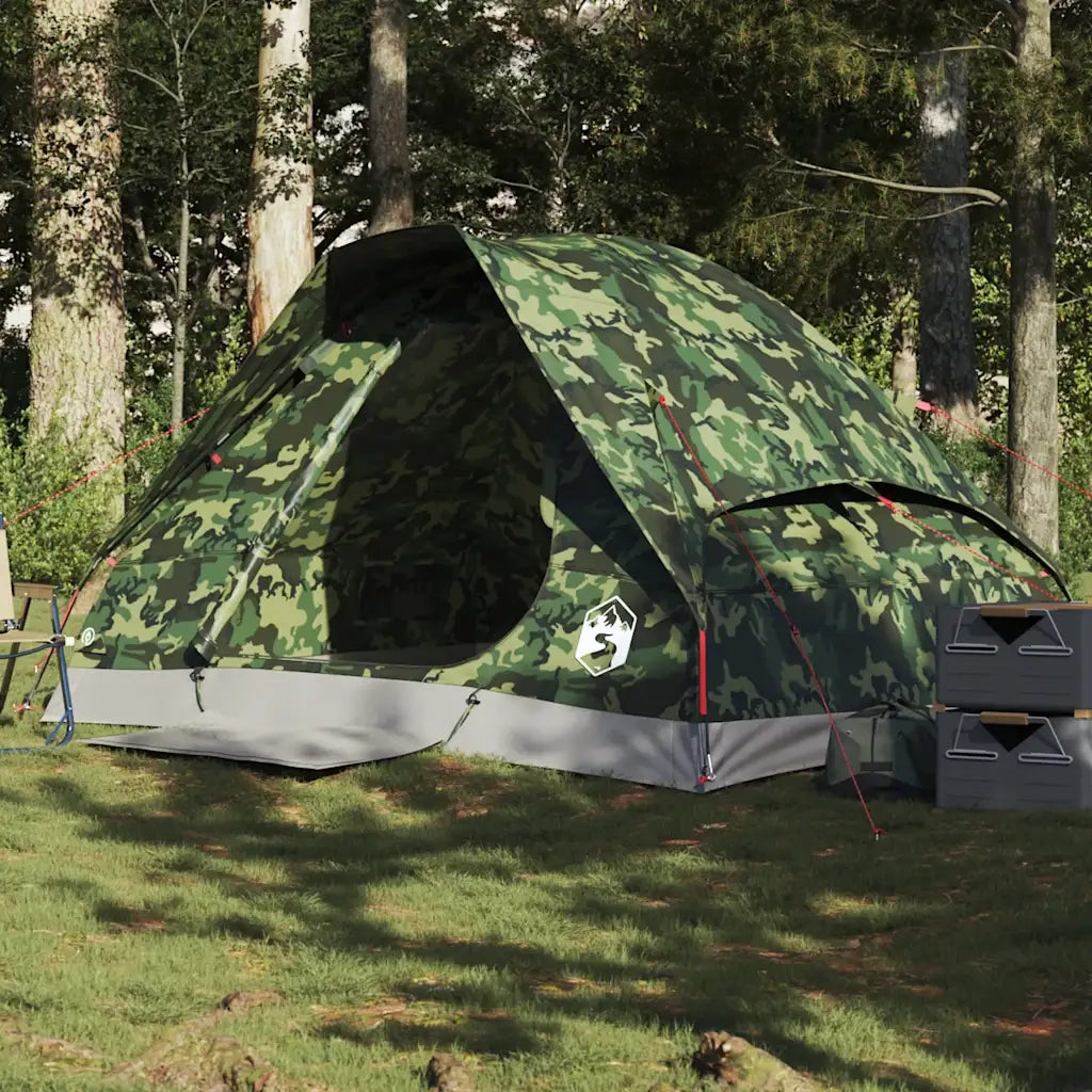 Tenda da Campeggio a Cupola 2 Persone Mimetica Impermeabile 4009641