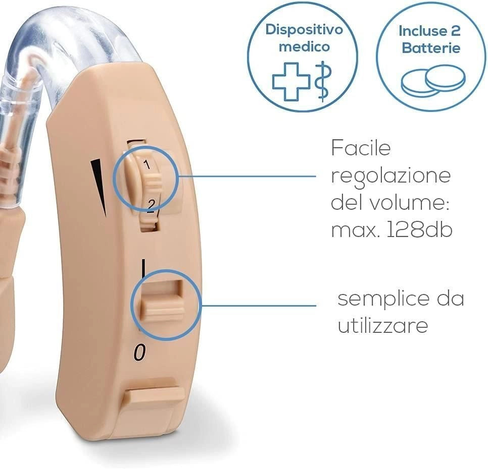 Beurer HA 20 Apparecchio Acustico che amplifica il volume di tutti i suoni interni ed esterni Volume regolabile 3 accessori per adattarlo individualmente al canale