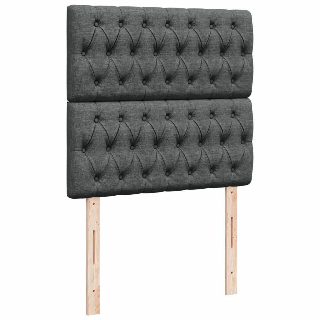 Giroletto a Molle con Materasso Grigio Scuro 100x200 cm Tessuto 3292707