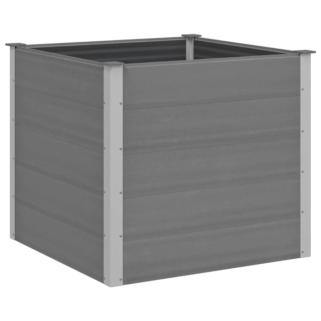 Fioriere | Cassetta per fiori | Letto Rialzato da Giardino in WPC 100x100x91 cm Grigio