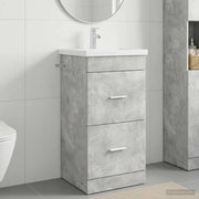 Mobile da bagno con lavabo Grigio Cemento 42 x 40 x 84,5 cm 890699