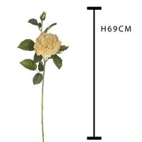 Set 4 Rose Artificiali con Boccio Altezza 69 cm Giallo