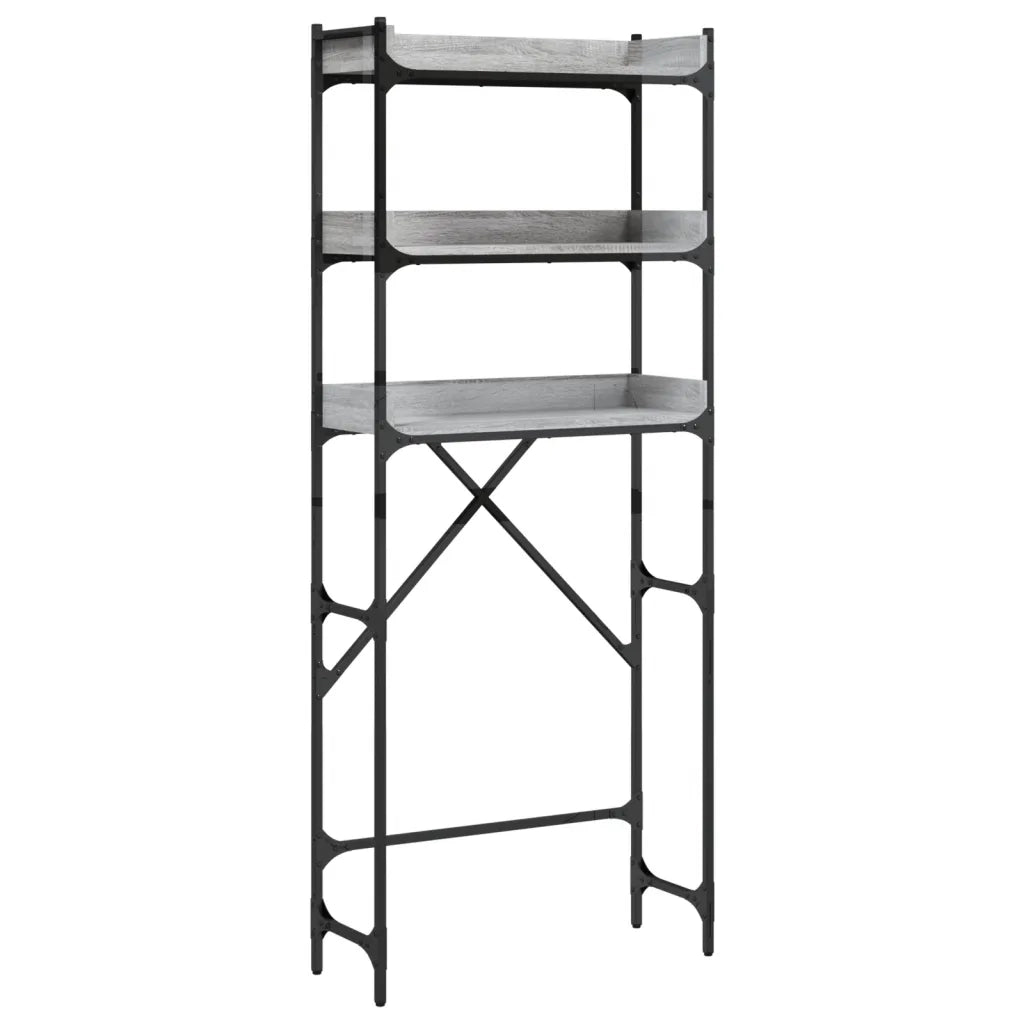 Scaffale per Lavatrice Grigio Sonoma 67x25x163 cm Multistrato 838981