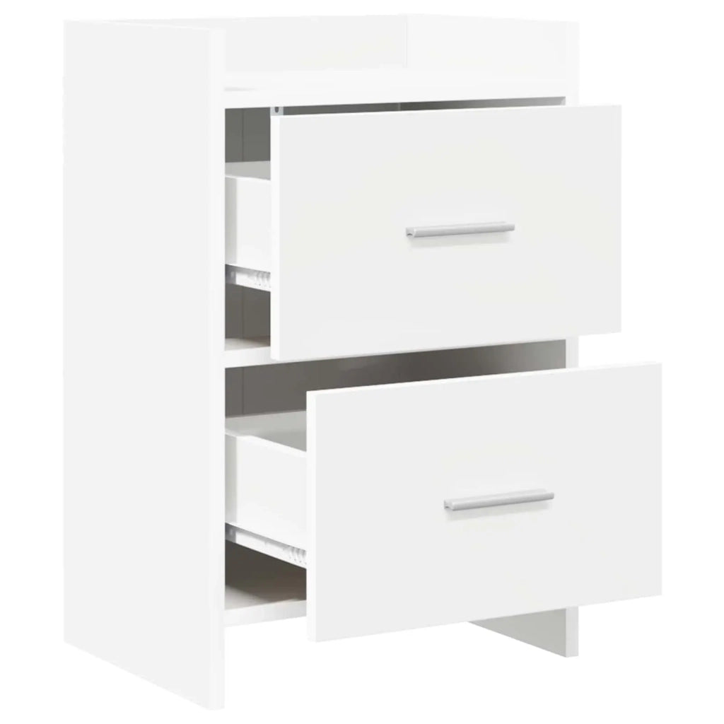 Comodini 2 pz Bianco 40 x 30 x 60 cm Legno ingegnerizzato 8010964