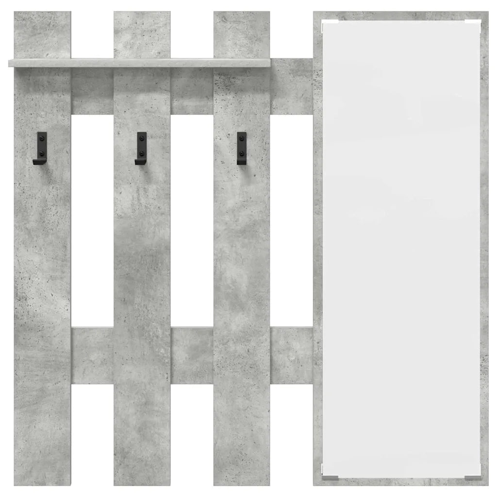 vidaXL Appendiabiti a muro Grigio Cemento 100 x 10 x 100 cm