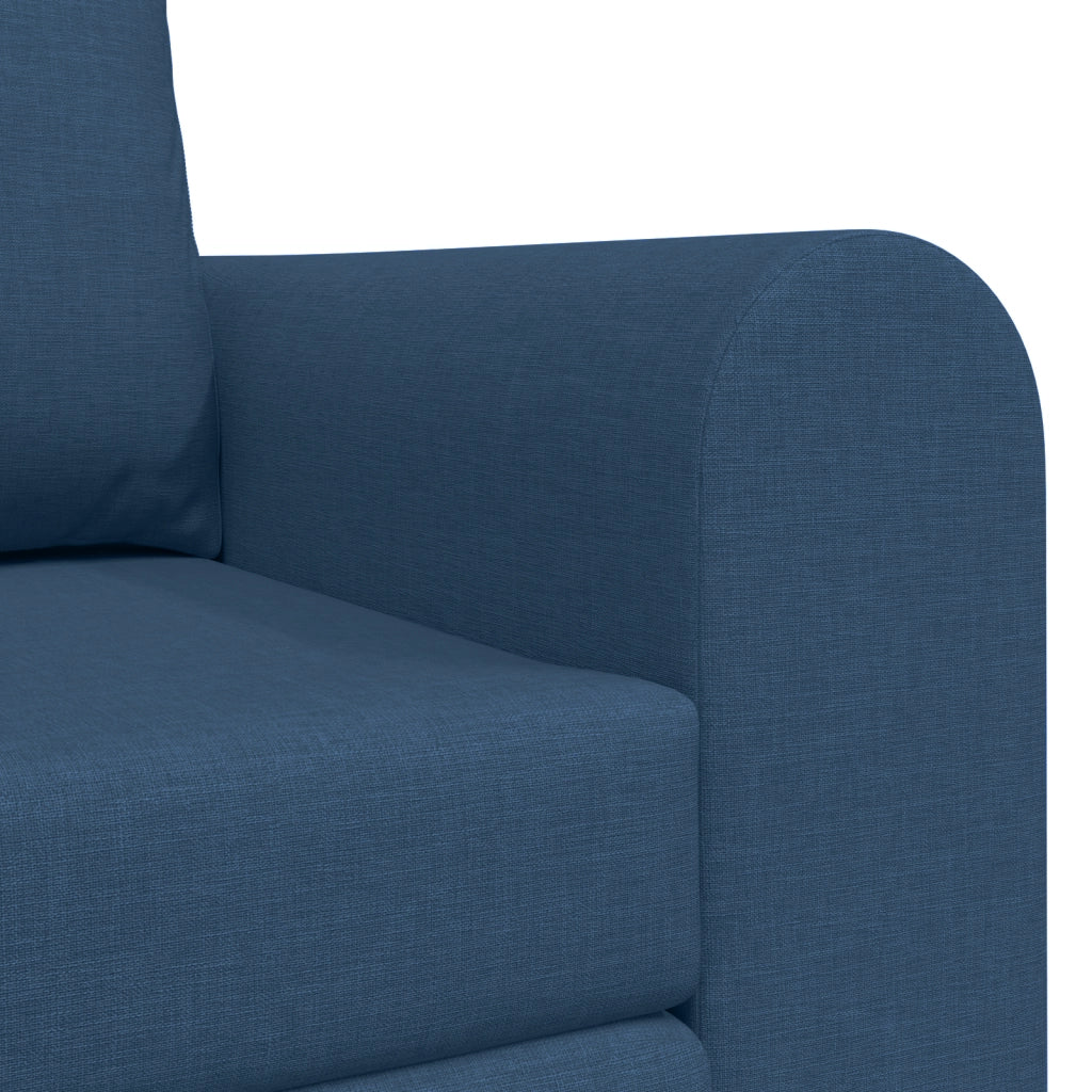 Divano Letto 2-in-1 Blu 148x71x83 cm in Tessuto