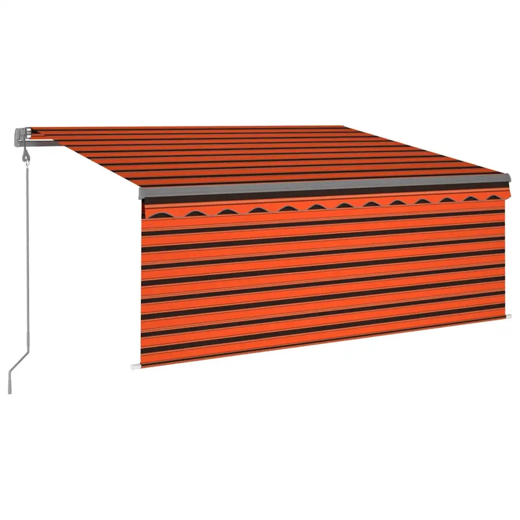 MercatoXLTenda Automatica ParasoleLEDSensoreVento 3,5x2,5m ArancioMarrone cod mxl 68350