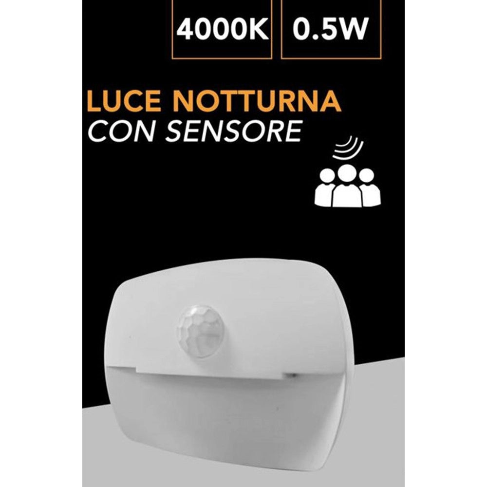 Trade Shop - Luce Notturna A Led 0.5w Con Sensore Di Movimento Luce Calda Fredda Naturale Xggyd-005 -