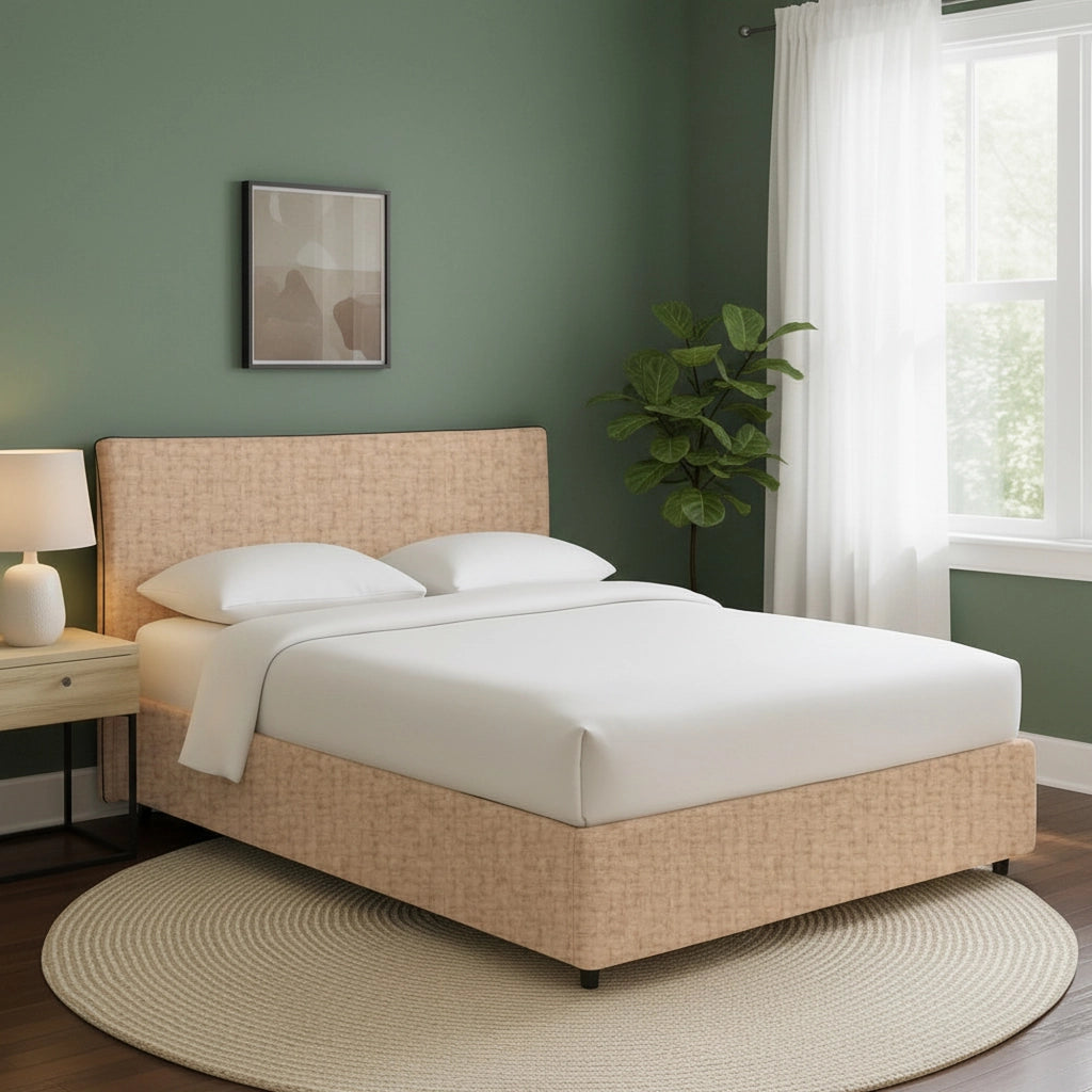 Louth, Letto Singolo Sfoderabile Made in Italy, Beige