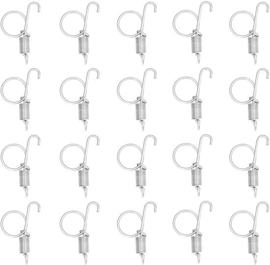 Kit di installazione di porta per gabbie - 20 pezzi - Maniglia metallica - Alta elasticità - Facile da installare - Per gabbie conigli o uccelli - Deurslot