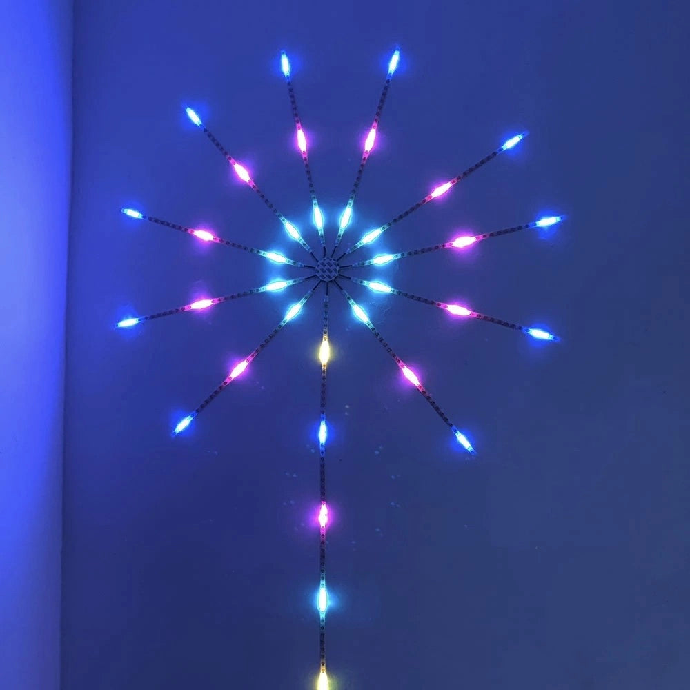 Trade Shop - Strip Led Adesiva Effetto Fuochi D'artificio Controllo Smart A Tempo Di Musica -