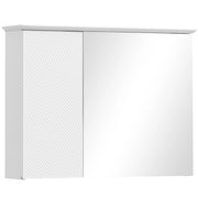 Armadio bagno con specchio e ripiano regolabile ¨C zephmum ¨C bianco 65x15x49 cm