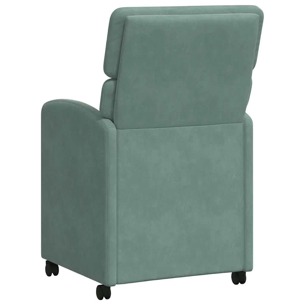Sedie da Pranzo con Ruote 2 pcs verde mare 58 x 65 x 98 cm 42017883