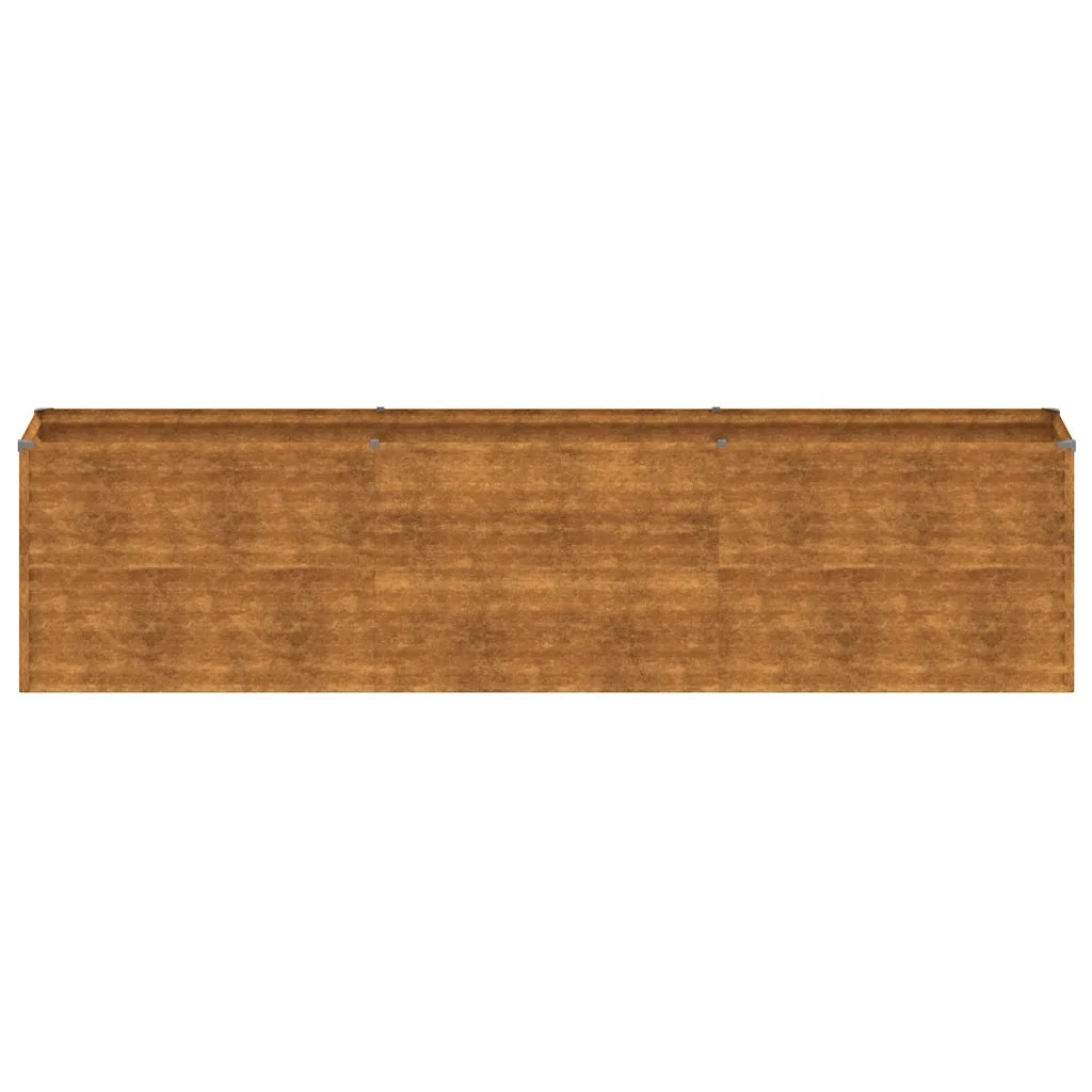 Letto rialzato da giardino 291x50x69 cm in acciaio Corten 151986